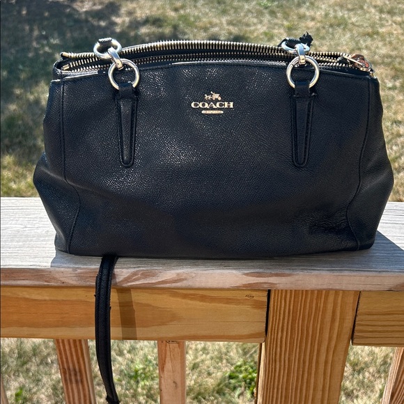 Coach Mini, Christie Black Leather Shoulder Bag - Picture 1 of 11